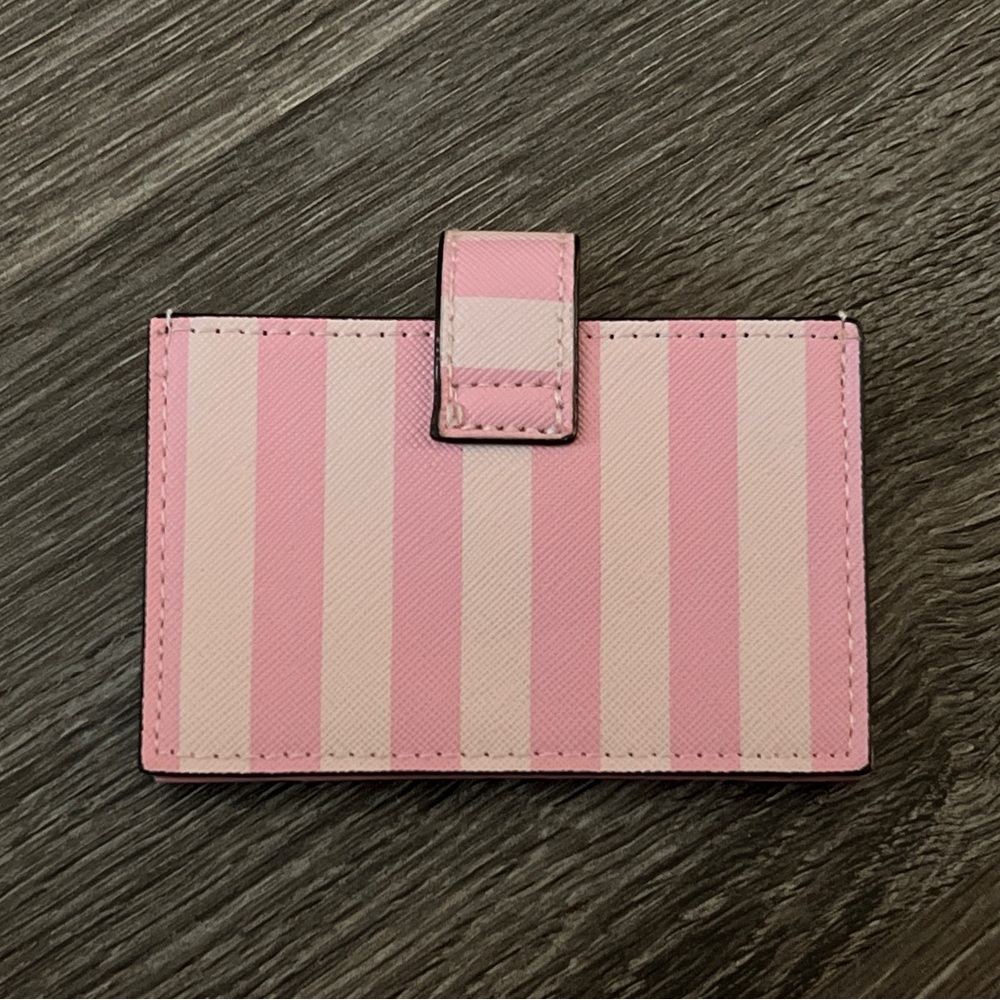 👛✨ Classic Stripe Bundle — Continental & Accordion Wallets, Bag Charm - Picture 7 of 11